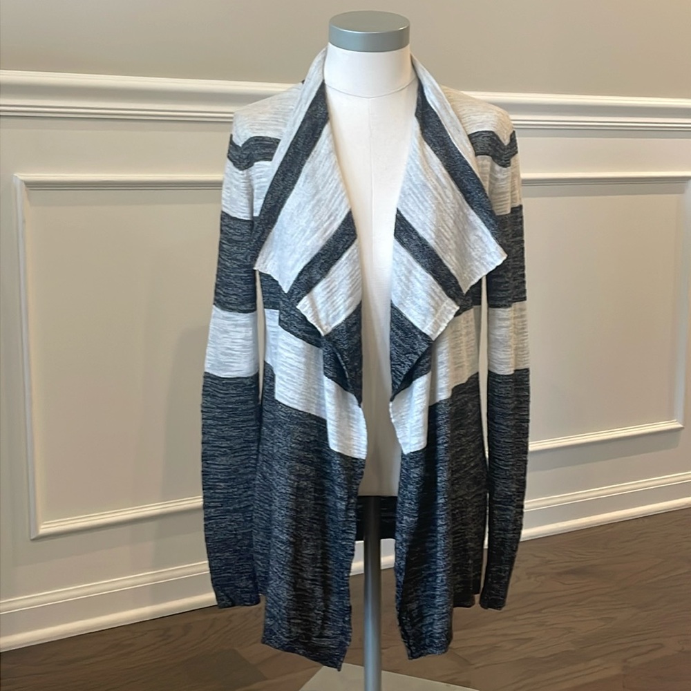 LOFT Striped Open Cardigan - Size XS